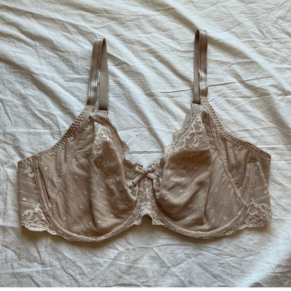 Chantelle Rive Gauche Full Coverage Unlined Bra 38DD Beige